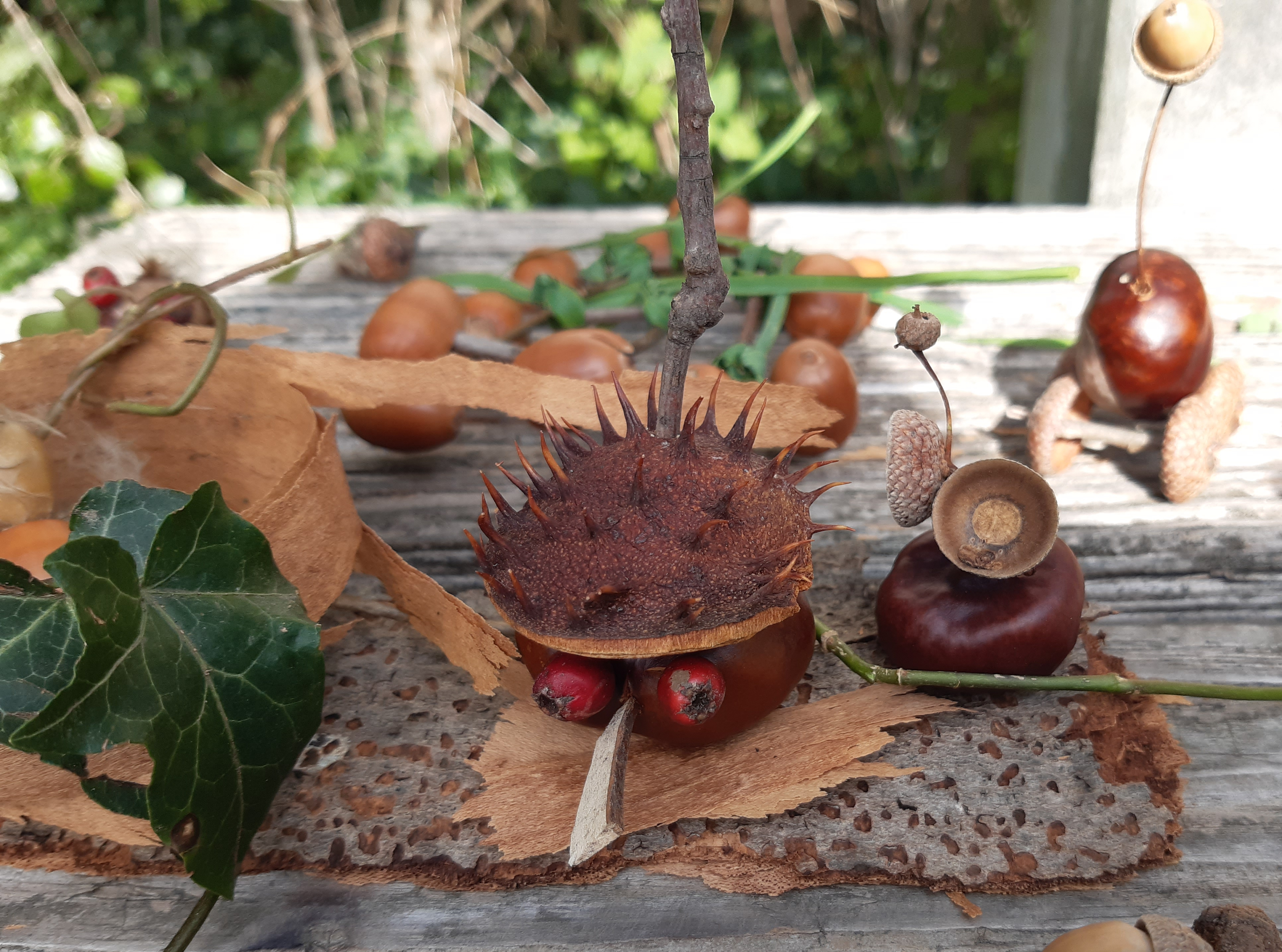 Kastanienfigur Herbstbasteln