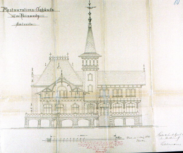 1892 Bauzeichnung Ansicht Sued